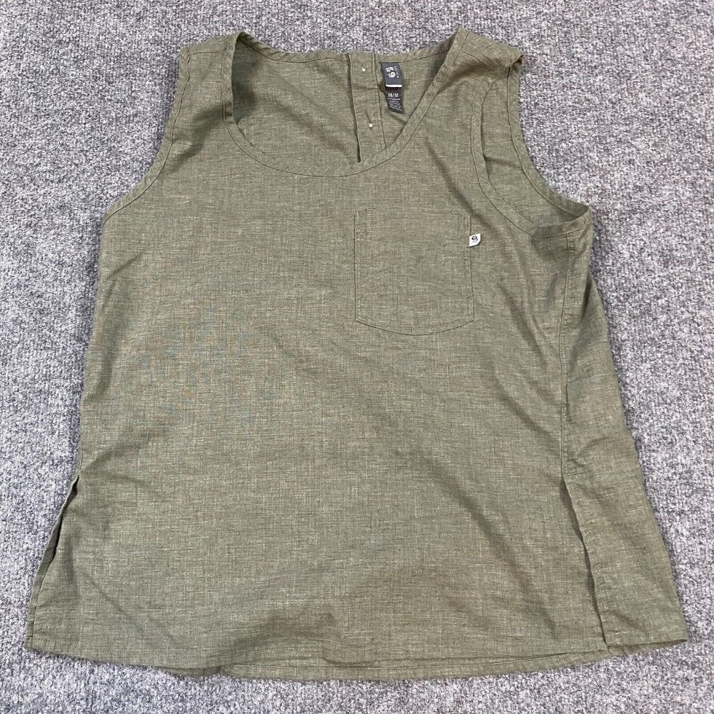 Mountain Hardwear Womens Top M Green Hemp Blend Lena Tank Sleeveless